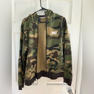 Nike Sportswear Mens Club Fleece Camo Full-Zip Hoodie